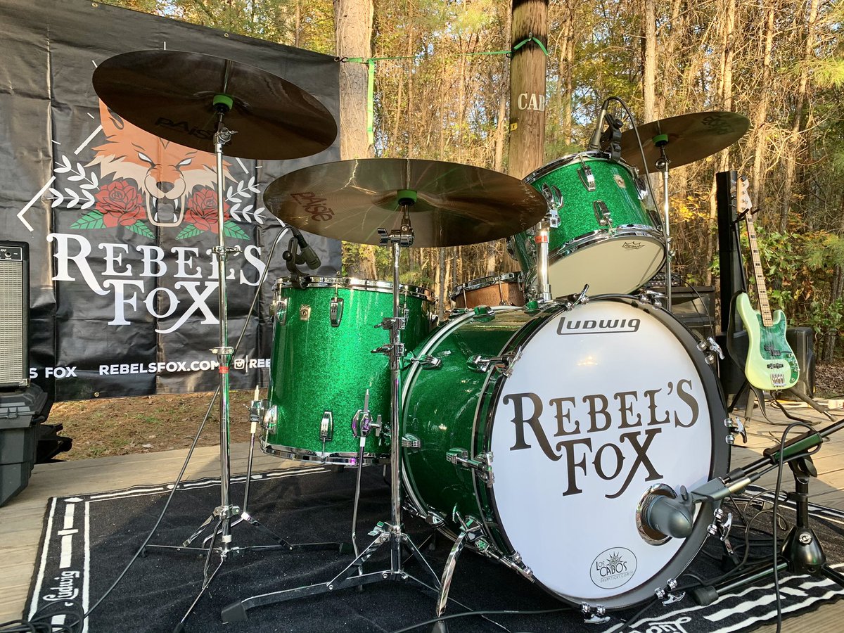Beautiful afternoon in the Carolina pines with #RebelsFox. #lcdartistfam #loscabosdrumsticks #drumdotsArtist #drumdots #tnrproductsartist #littlebootyshakers #ludwigdrums #paistecymbals #remodrumheads