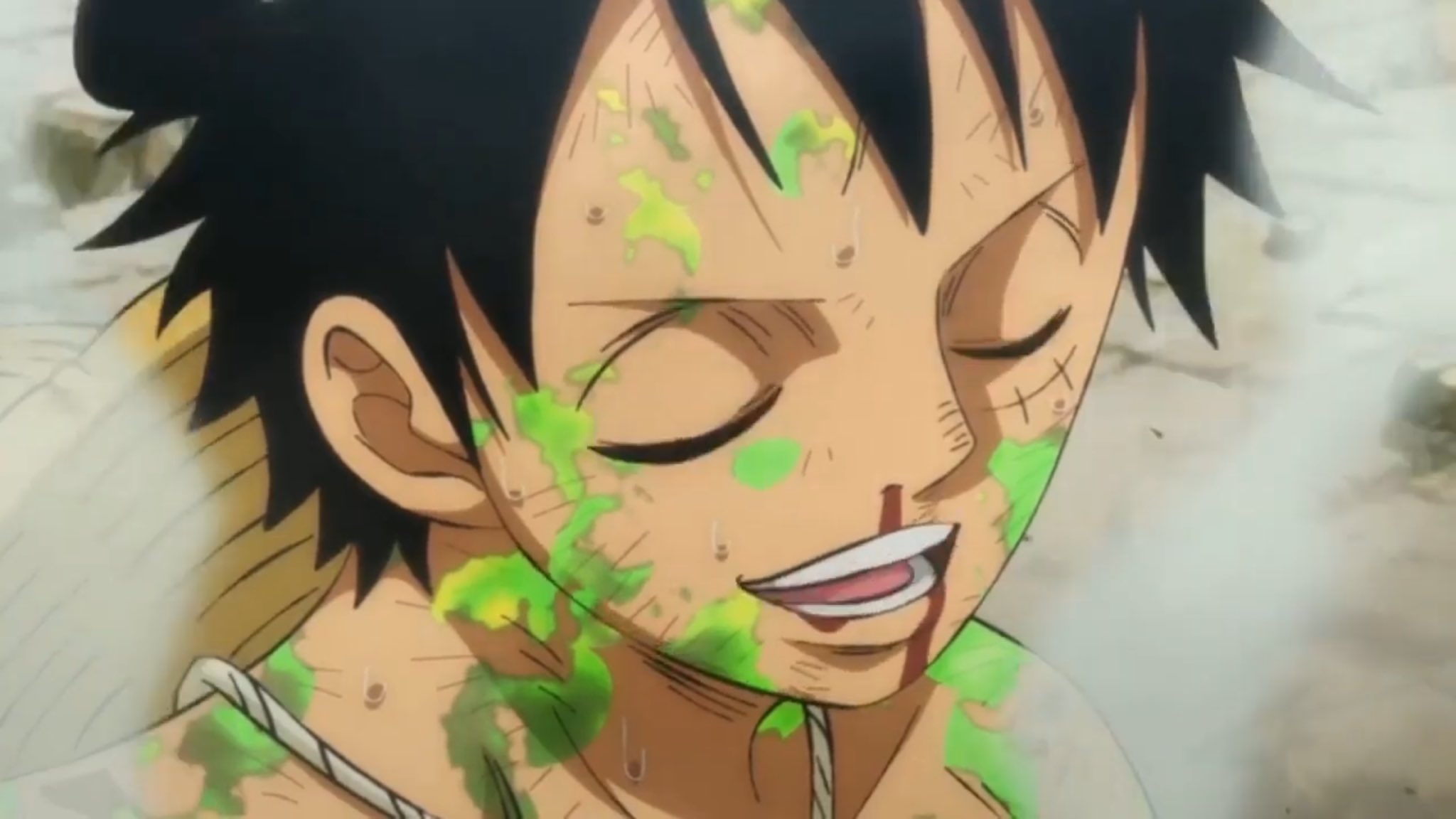 Monkey D Gizem ししし Luffy Wt100 ルフィ Onepiece949 When Luffy Said I Saw A Pretty Bad Future Just Now The Ost That S Playing Is Overtaken