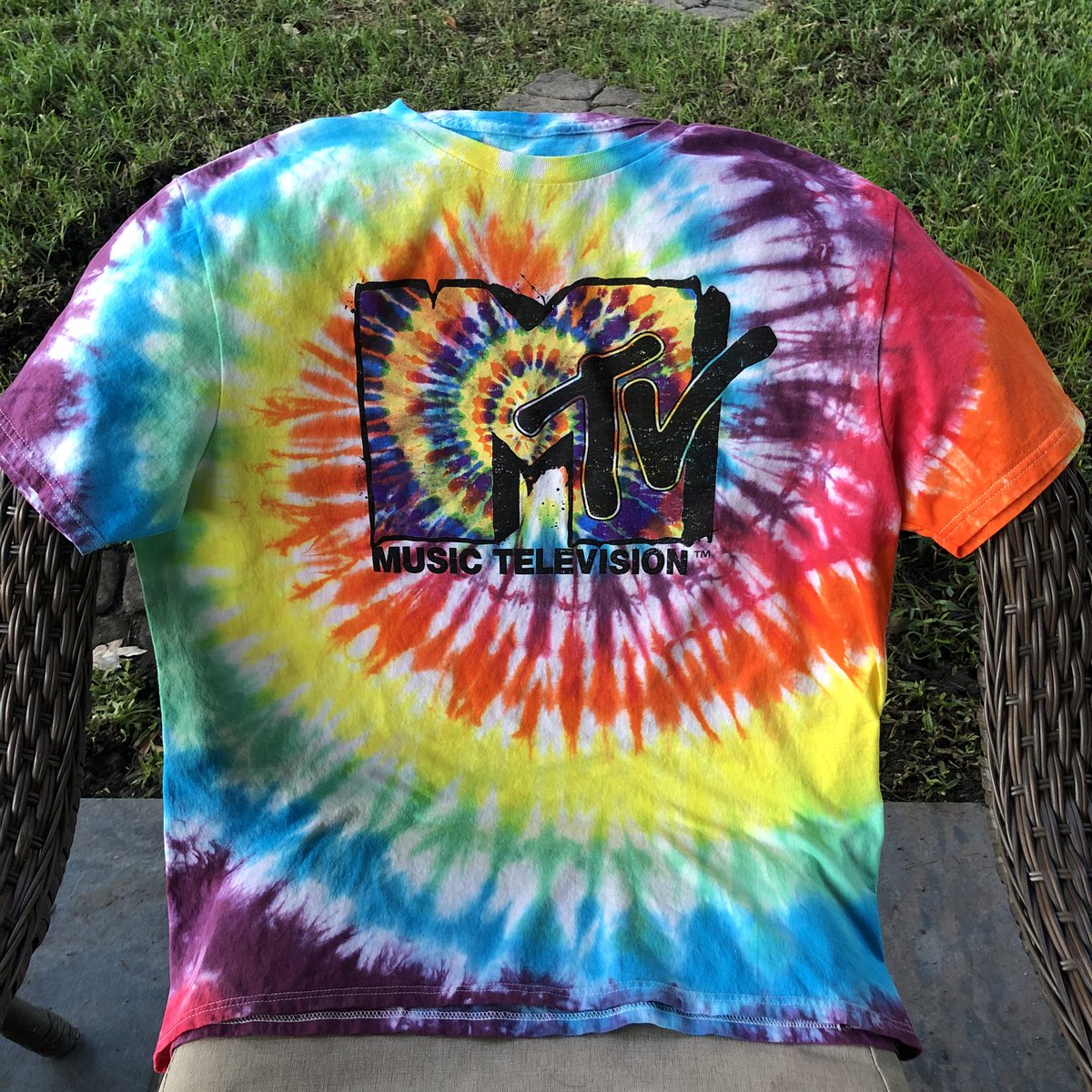 arex5198's tweet photo. Hey guys!! I have these rainbow tie dyed MTV shirts available for sale with sizes small-extra large!! I had a blast doing these 🤩 send me a message if you’re interested ✨ https://t.co/lWSUt4yQ17
