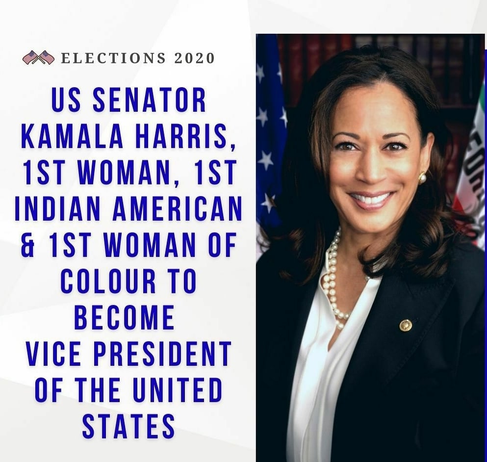 omkesh689's tweet photo. First  Indo-American to become vice President of America #KamalaHarris  #USElections2020 #JoeBidden #VicePresidentElectHarris #IndiaUSA 
#PresidentElectJoe #CongratulationsJoeBiden #ByeByeTrump https://t.co/9XCyYAE3Vt
