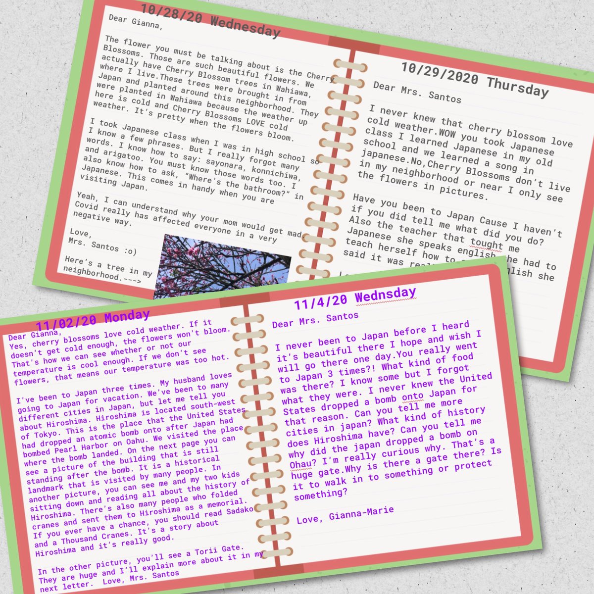 santosapm's tweet photo. 🌟Dialogue Journals🌟Awesome way to connect w/ Ss, learn more abt them, build relationships, practice wtg, &amp; even bring in other content all @ the same time. Ss ❤️️it!
Hardest thing abt them: takes time to write back. 😫

Visit: https://t.co/I20EooOdZD for more info

#808educate https://t.co/goep6J6omf