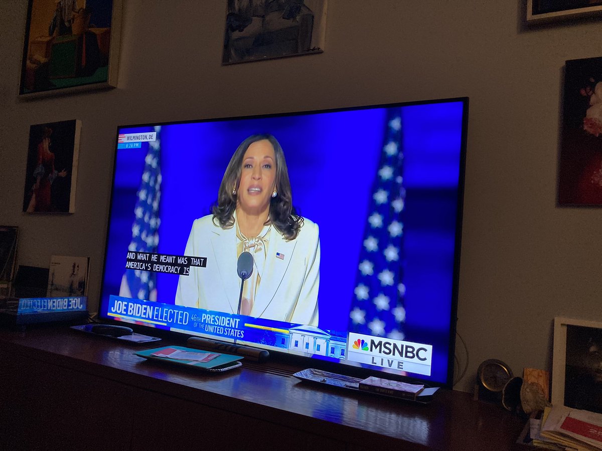 Ana Fernandez-Sesma (@sesmalab) on Twitter photo I am not crying...you’re crying! White pant suit and all, honoring the suffragists, <a href="/KamalaHarris/">Kamala Harris</a> is addressing the nation. As RBG would say: Women should be everywhere decisions are made. Super happy that this is finally happening! #Election2020 #WomenLeaders I am not crying...you’re crying! White pant suit and all, honoring the suffragists, <a href="/KamalaHarris/">Kamala Harris</a> is addressing the nation. As RBG would say: Women should be everywhere decisions are made. Super happy that this is finally happening! #Election2020 #WomenLeaders