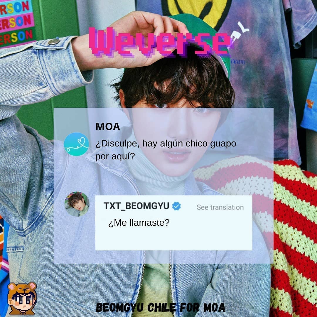 BeomGyuCL's tweet photo. [WEVERSE ☆ 20.11.07]

Interacciones entre Beom y Moa en Weverse 💜✨

#BEOMGYU #범규 #BlueHour_AR #TXT_BlueHour #minisode1 #BlueHour #투모로우바이투게더 

Cr. Weverse 
[Beomgyu Chile 🌪️] https://t.co/JENozSnzpd