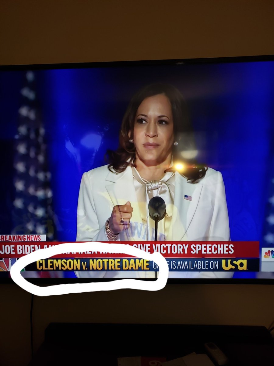 Most important thing on the TV right now. 
#boobiden