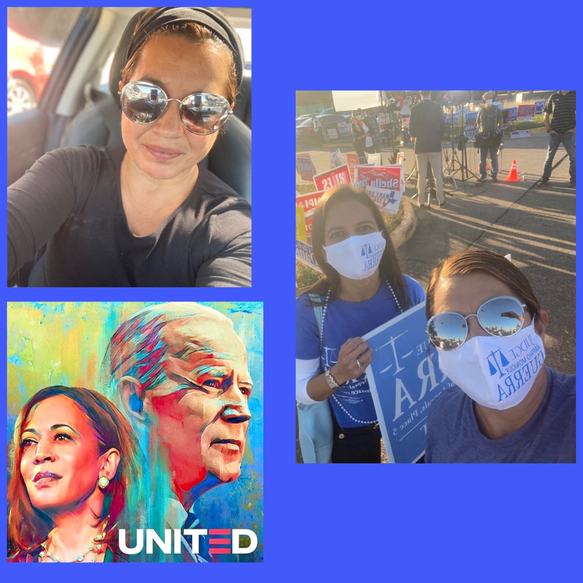 Regi23's tweet image. come when my sister Amparo Yanez Guerra’s race is over, we pray that it’s a victory!! My beloved RGV, I’ll be home tomorrow to celebrate this #BidenHarris2020 win!!! #healingthroughunity ❤️❤️❤️ @SandraC5586 @cocomv0627 @jerryl513