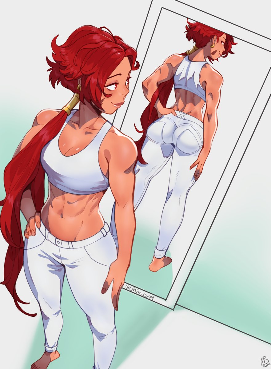 EYMBEEYO's tweet photo. Commission for @crystalplanet00  of their lady Forte trying on some new pants
#cutiesaturday https://t.co/eA9ugL7VaV