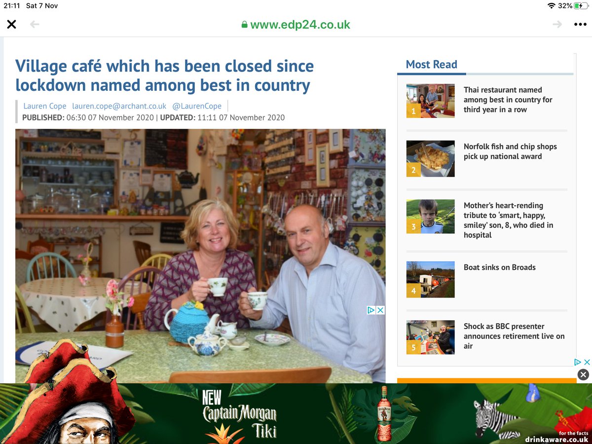 cornwallandy's tweet photo. Big congrats to @primarosa82 #Salhouse one of the #BestCafeInTheCountry #Monty is missing you and can’t wait for your #OpeningAgain @EDP24 #LoveWhereWeLive even in #lockdown2uk https://t.co/XwVa7gKeWj
