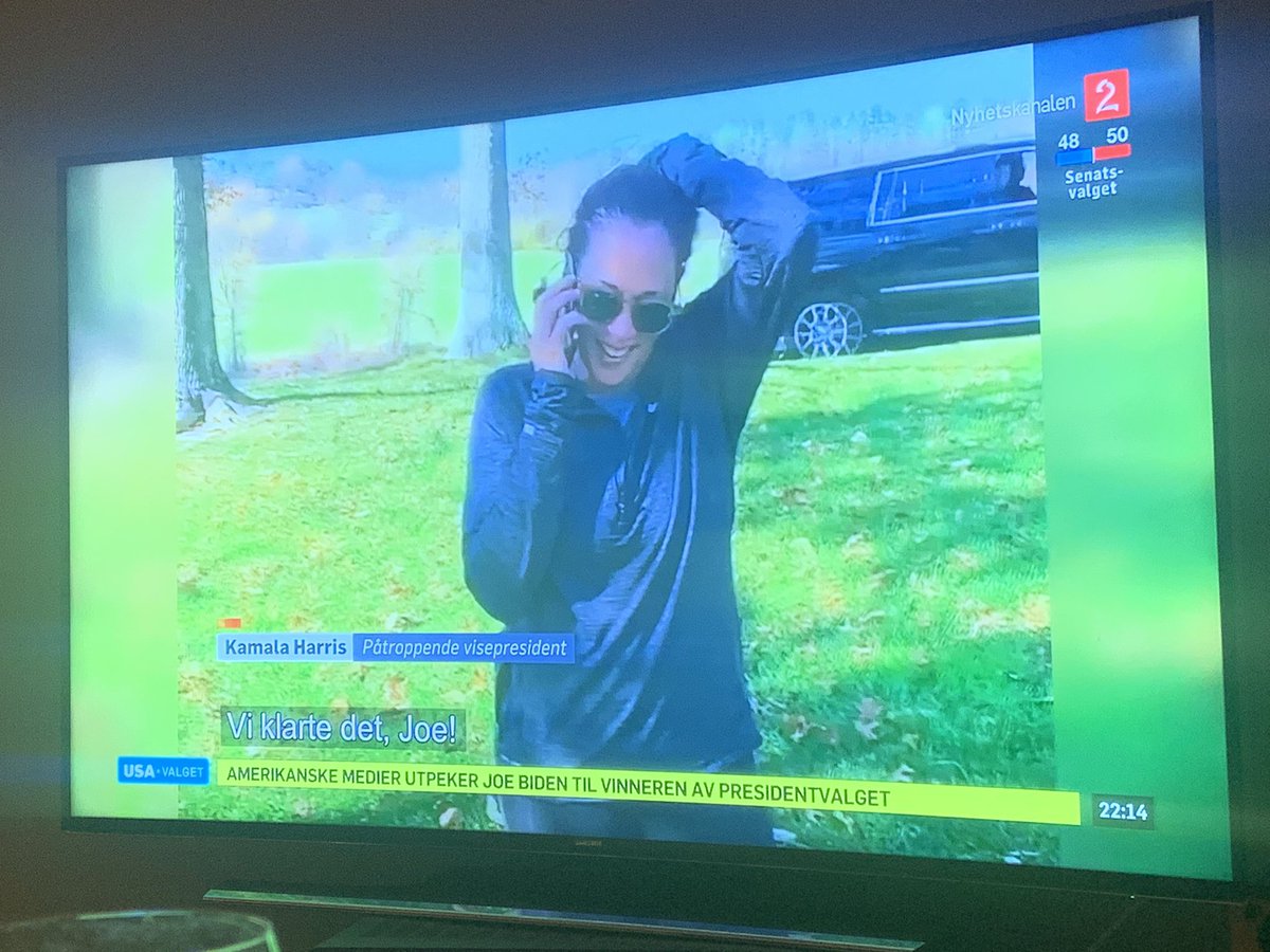 tv2aslaug's tweet photo. TV 2 Nyhetskanalen sender selvsagt til @JoeBiden taler i aften! @TV2Sturla, @TV2Bent, @UriksFredrik, @oysteinbogen, @eirikbergesen, @MathiasAsk #2valg Bare å henge med oss (som vi sier i Bergen), denne historiske lørdagskvelden🇺🇸 https://t.co/mtCwVTfOVm