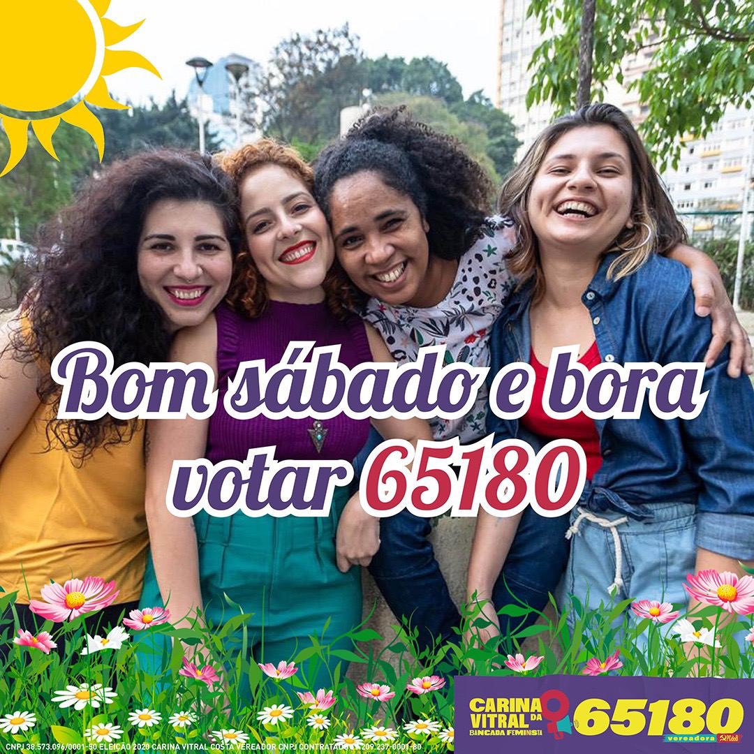 bfeministasp's tweet photo. Bora?! Oito dias para votarmos 65180 ✊🏻 https://t.co/x5kZX3DQ8H