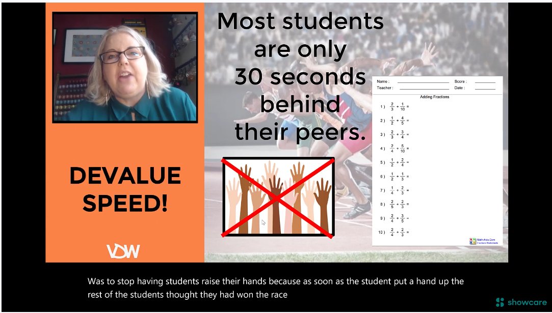 E_Rushton's tweet photo. No one raise their hand. Virtual form: type into the chat, no one hit enter until I say go.
DEVALUE the race to the answers
Give them the answers
YES @saravdwerf #cmcmath #CMCS2020 #CMCMsouth
(22min) https://t.co/MpTPbYWUjK