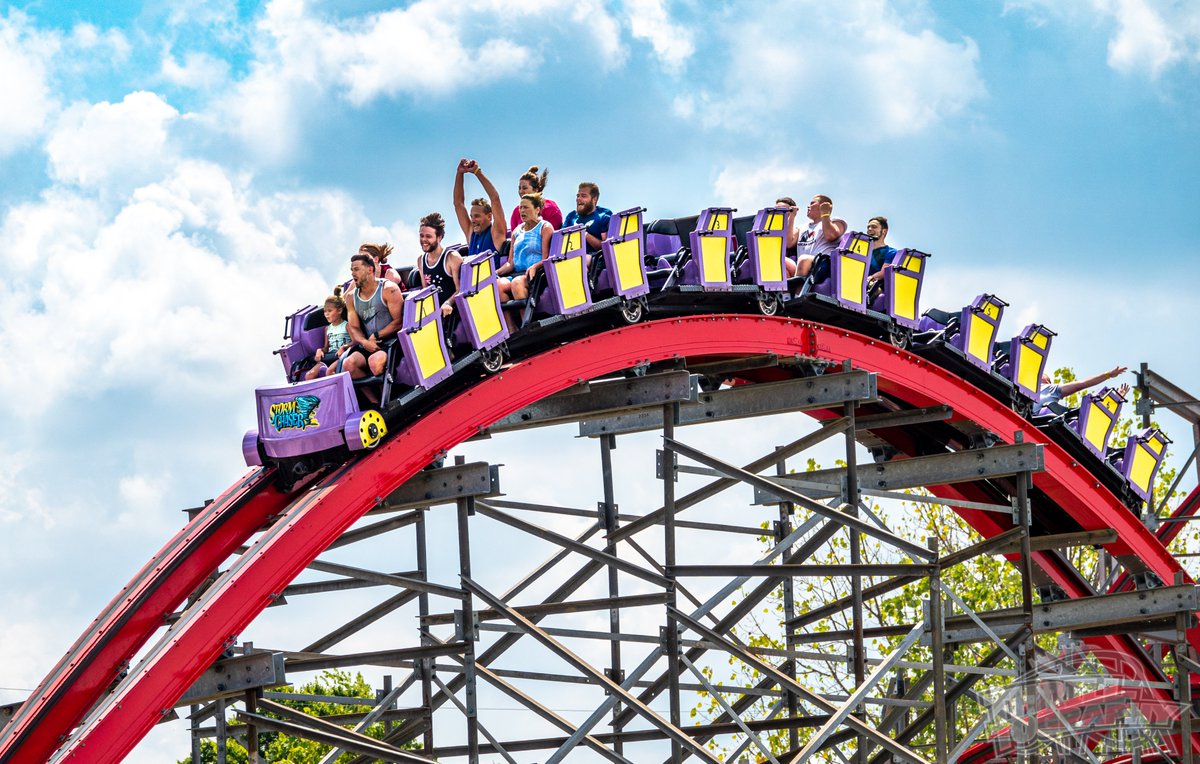 Thrilltography1's tweet photo. Rumor has it, if you don't ride 3 of @KentuckyKingdom's coasters in the correct order, they'll eject you from the park.  First you strike with #LightningRun, then go for a a rumble on #ThunderRun, and once those are done, you follow up with a nice #StormChaser. 😉 https://t.co/mEnO7hK2EI