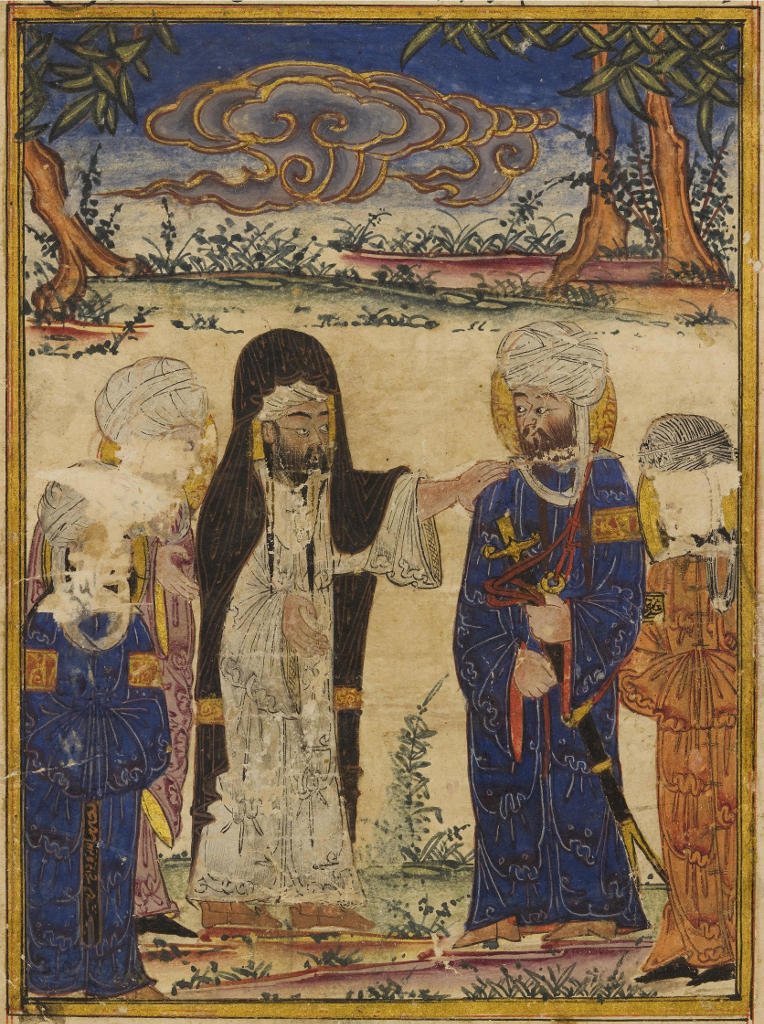 The investiture of Ali by the prophet Muhammad, in & #39;The Chronology of Ancient Nations& #39; by Al-Biruni, Tabriz, Iran,1307AD. University of Edinburgh