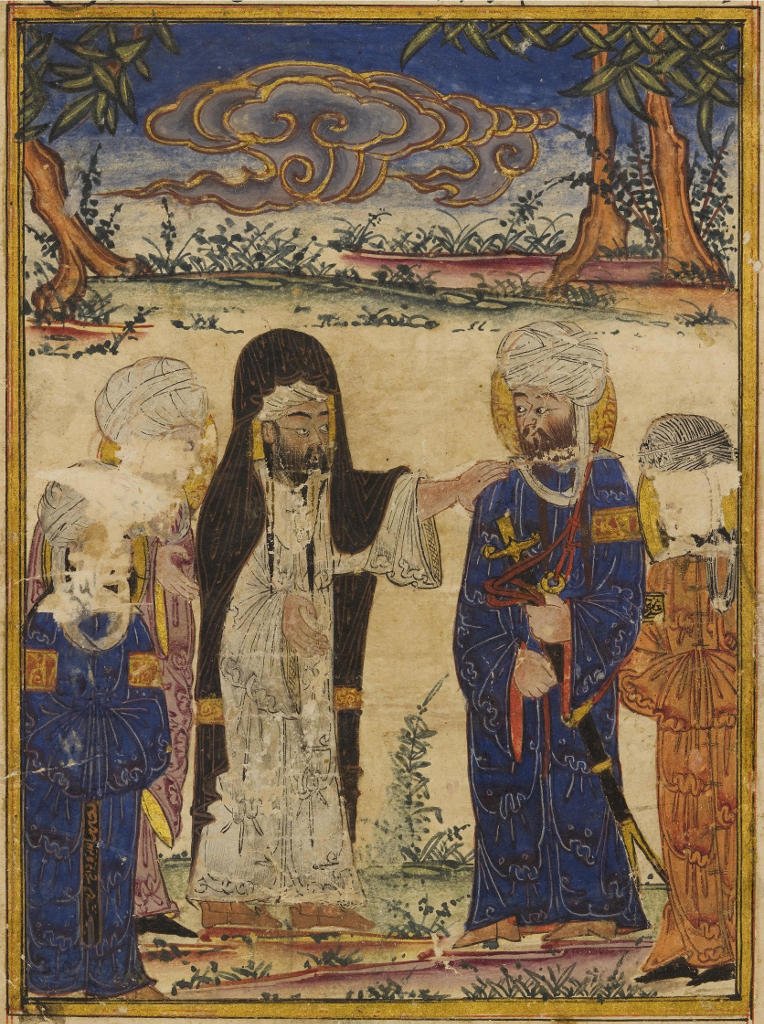 The investiture of Ali by the prophet Muhammad, in 'The Chronology of Ancient Nations' by Al-Biruni, Tabriz, Iran,1307AD. University of Edinburgh