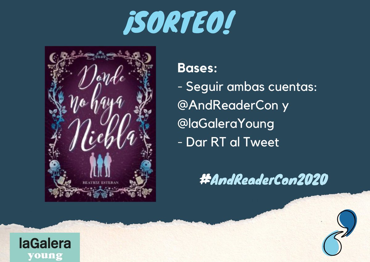 AReaderCon's tweet photo. SORTEO EXPRESS: Donde no haya niebla, de @BeatrizEsteban_ gracias a @laGaleraYoung. Anunciaremos el ganador después de la charla de las 18h. 

¡Mucha suerte! 🍀 https://t.co/kkk6te2799