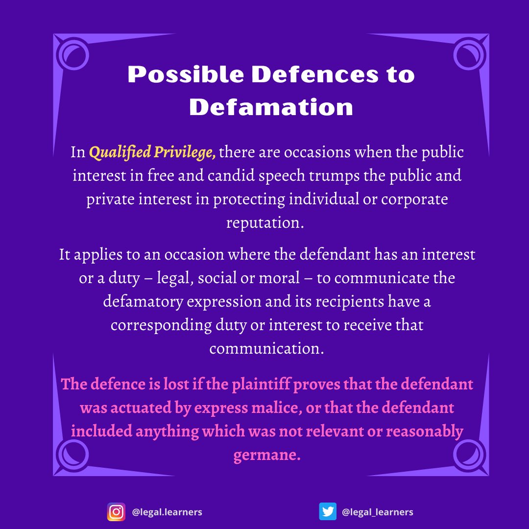 Last but not least, we provide defences to the claim of defamation. These mainly focus on public interest, parliamentary privilege and whether the person was telling the truth.