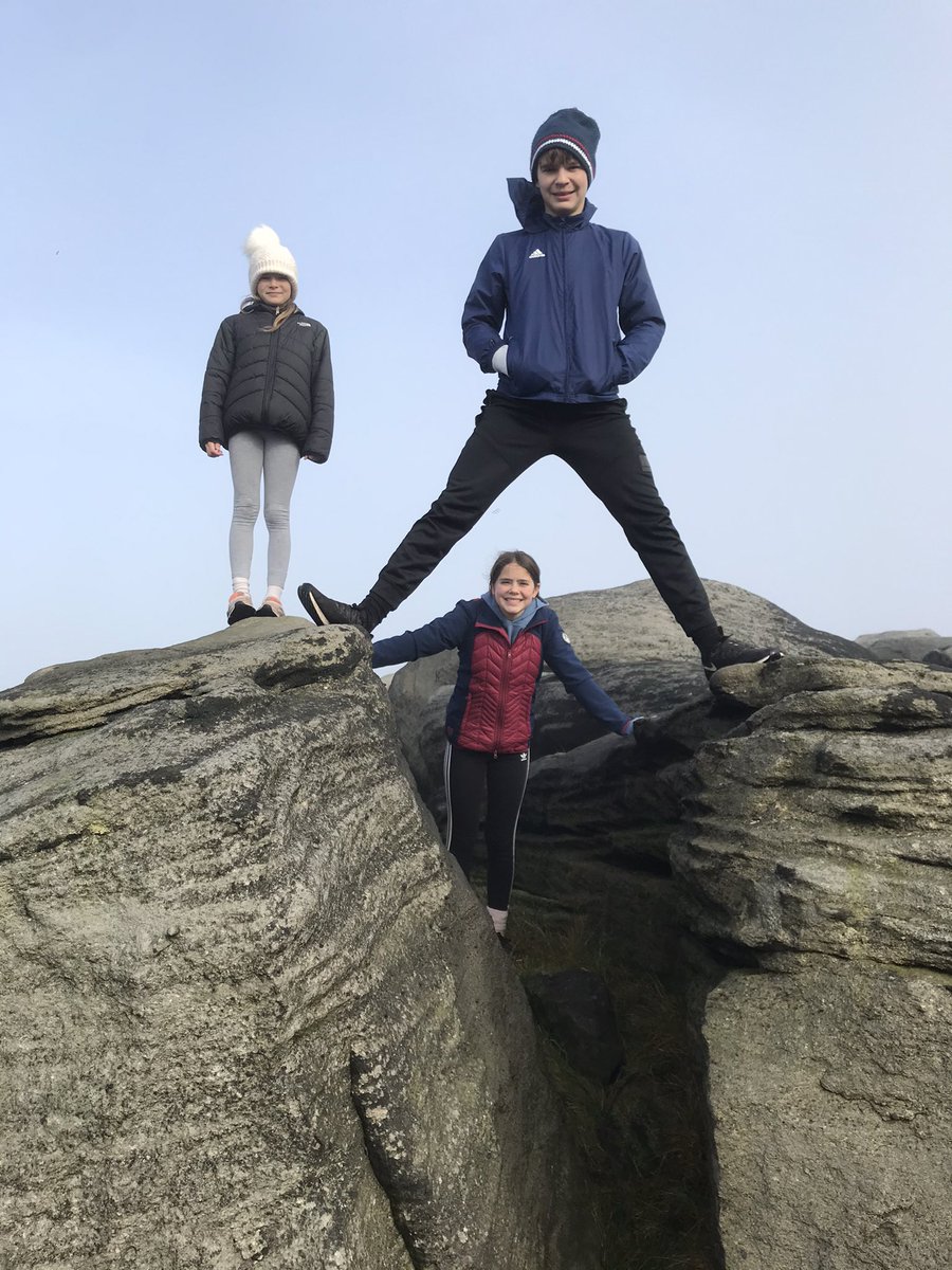 jliza's tweet photo. Climbed the Roman Road up to Blackstone Edge for the views. A farmer on the way up warned us of the rolling fog. Couldn’t see a bloody thing 🤣 #getoutside #blackstoneedge https://t.co/yfGpKznzHI