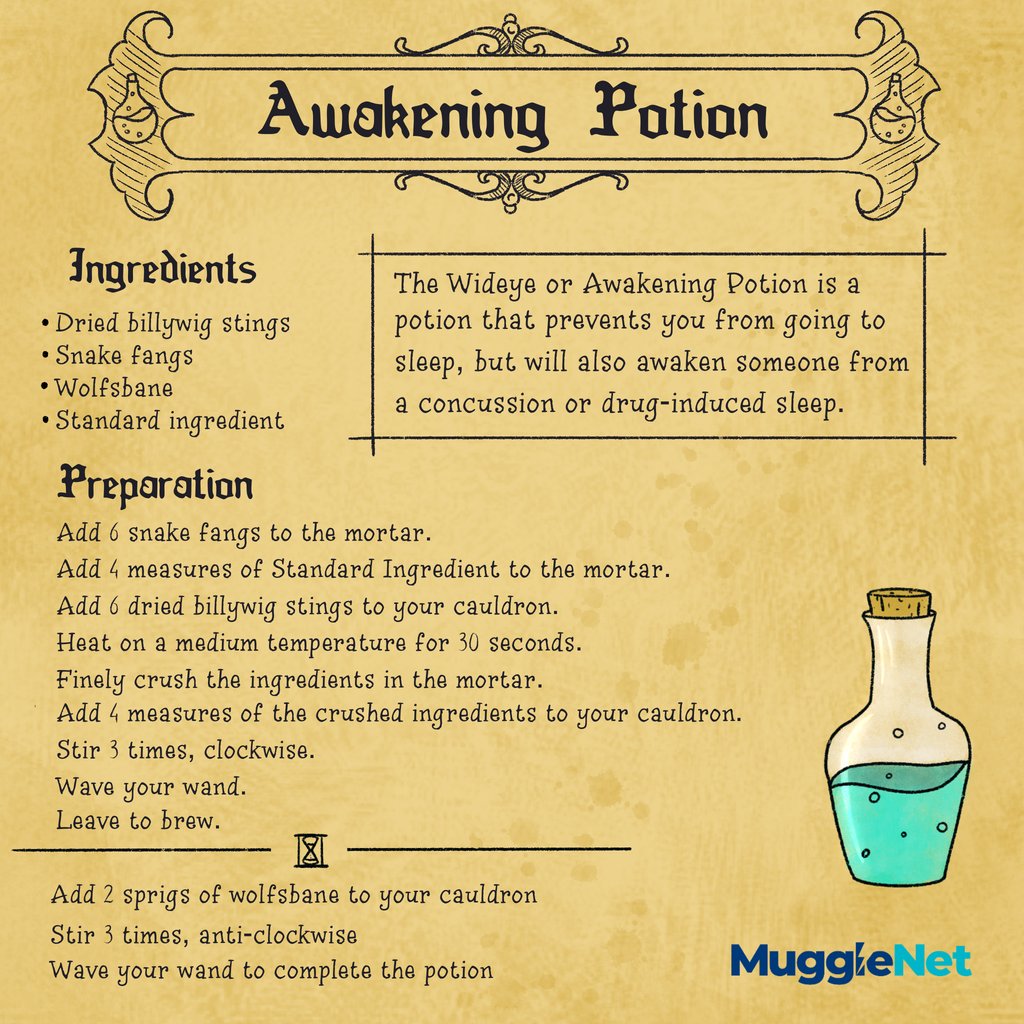 MuggleNet's tweet photo. Unfortunately, this potion does not help you get out of bed in the morning, too. Now that's one we could use! #NationalChemistryWeek #PickYourPotion https://t.co/Vq6PCWtmu4