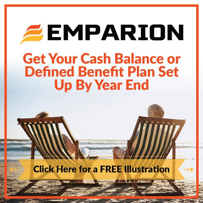 EmparionPlans's tweet photo. Looking to put $100,000 into a retirement plan? We'll show you why our plans are the #1 tax strategy. Click here to get your free illustration today: https://t.co/6vm1sMPUI2 https://t.co/WgMcYoVh2d