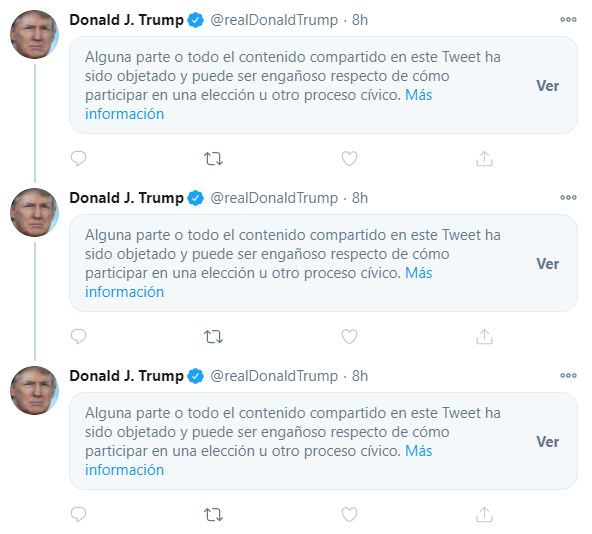 dabi_otc's tweet photo. Twitter refutando cada cosa que escribe Trump es uno de mis momentos favoritos de esta temporada de Pandemia. Bravo por los guionistas. https://t.co/xG44Um8o5P
