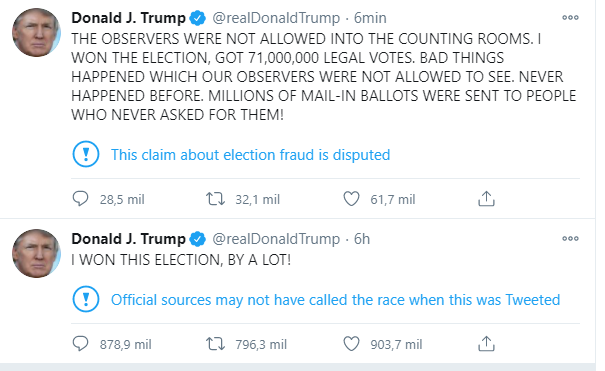dabi_otc's tweet photo. Twitter refutando cada cosa que escribe Trump es uno de mis momentos favoritos de esta temporada de Pandemia. Bravo por los guionistas. https://t.co/xG44Um8o5P