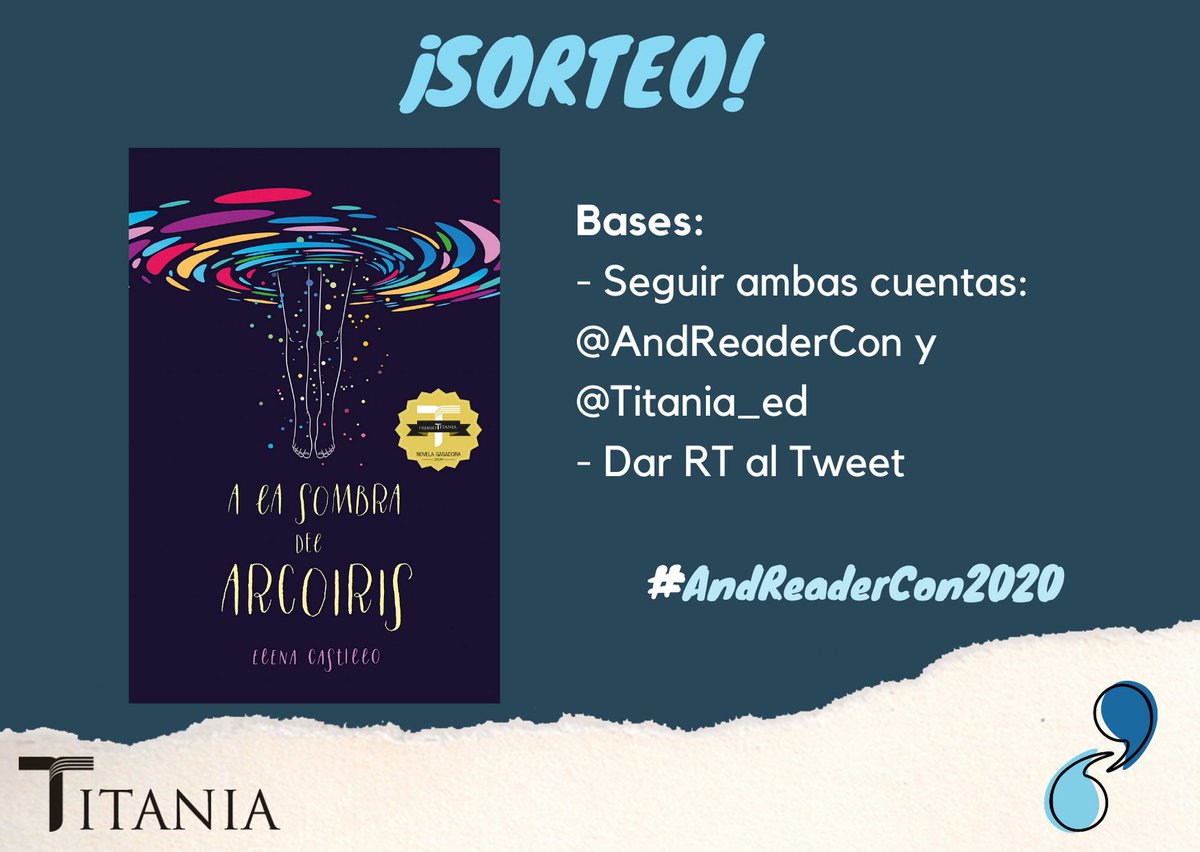 AReaderCon's tweet photo. 4º sorteo del domingo: A la sombra del arcoris de @TintayAcordes gracias a @Titania_ed. Anunciaremos el ganador a la hora de comer. 

¡Mucha suerte! 🍀 https://t.co/2M9MRohFcb