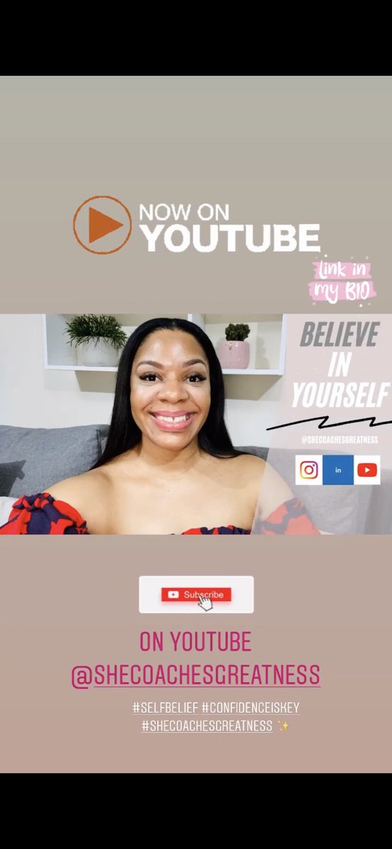 nellyelessaco_'s tweet photo. I’m officially on YOUTUBE 🎉🎉

Check out @Shec_greatness for weekly videos to build unshakeable confidence and thrive in work and life ✨

#YouTuber #confidence #coaching #empowerment https://t.co/vMkCdjq9Dg