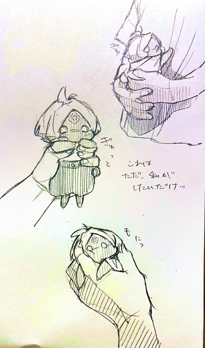 抱っこしたい、子猫ちゃんみたいな持ち方したい……こう、片手でぎゅっとする感じで…… 