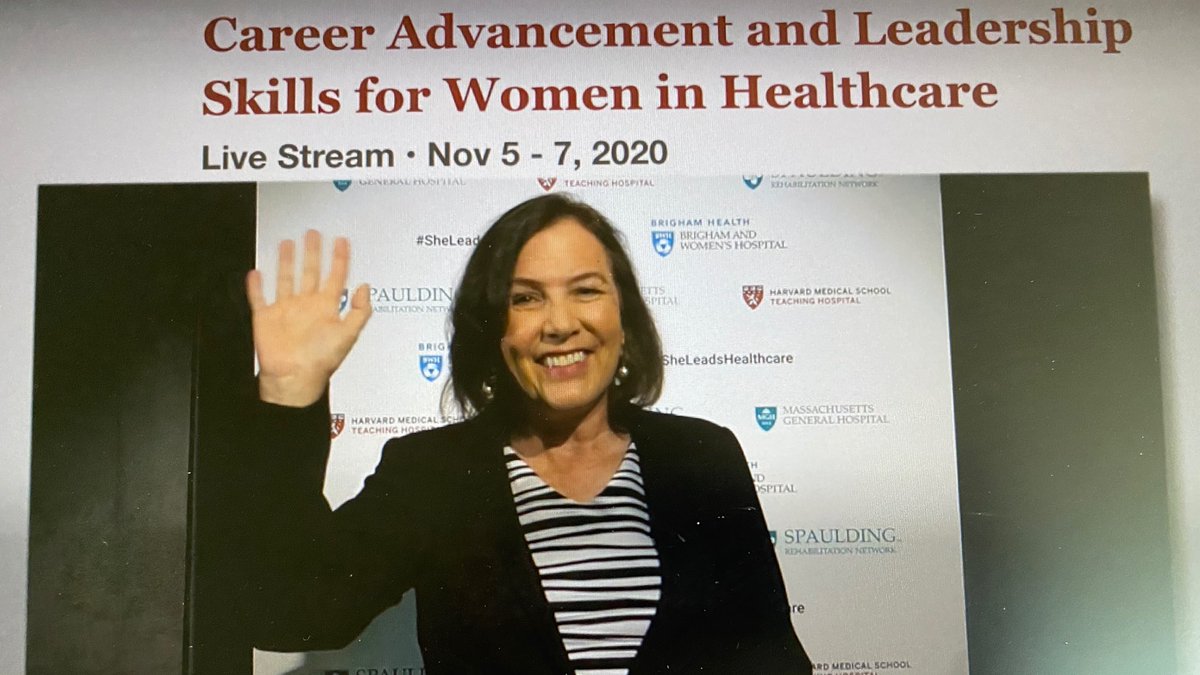 AmyOxentenkoMD's tweet photo. Can we give a virtual standing ovation for this incredible leader, sponsor, researcher, clinician, educator and advocate???

FANTASTIC course @JulieSilverMD, @harvardmed!

You are changing lives.  You have changed mine.  ❤️ 

Until next year!

#SheLeadsHealthcare 
#HerTimeIsNow https://t.co/8gHpU1fK9Q