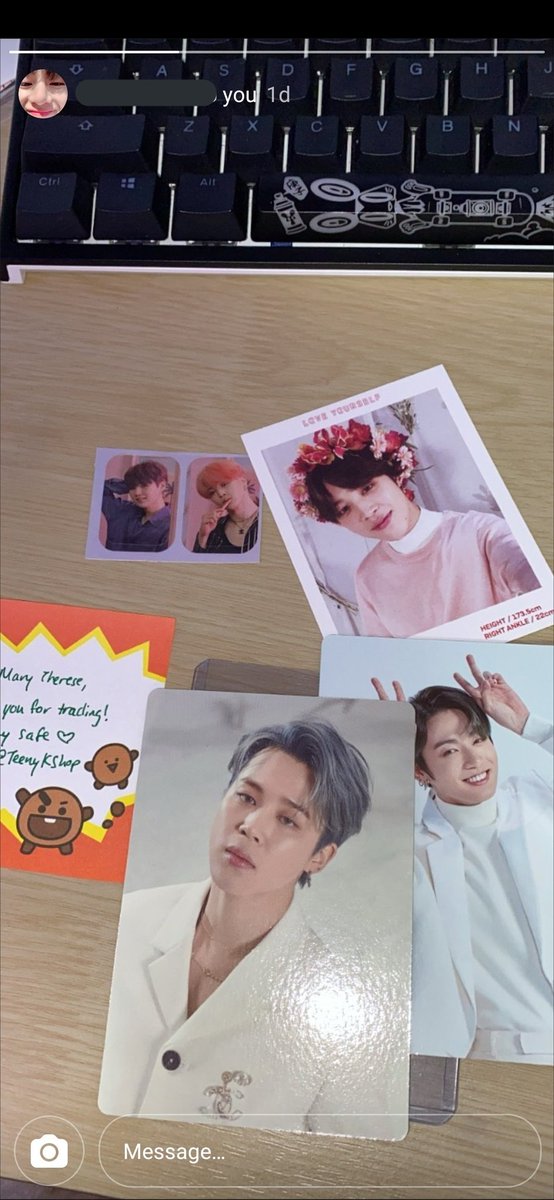 TeenyKShop's tweet photo. Trading proof!! 😁💜 https://t.co/DjXHB4XokV