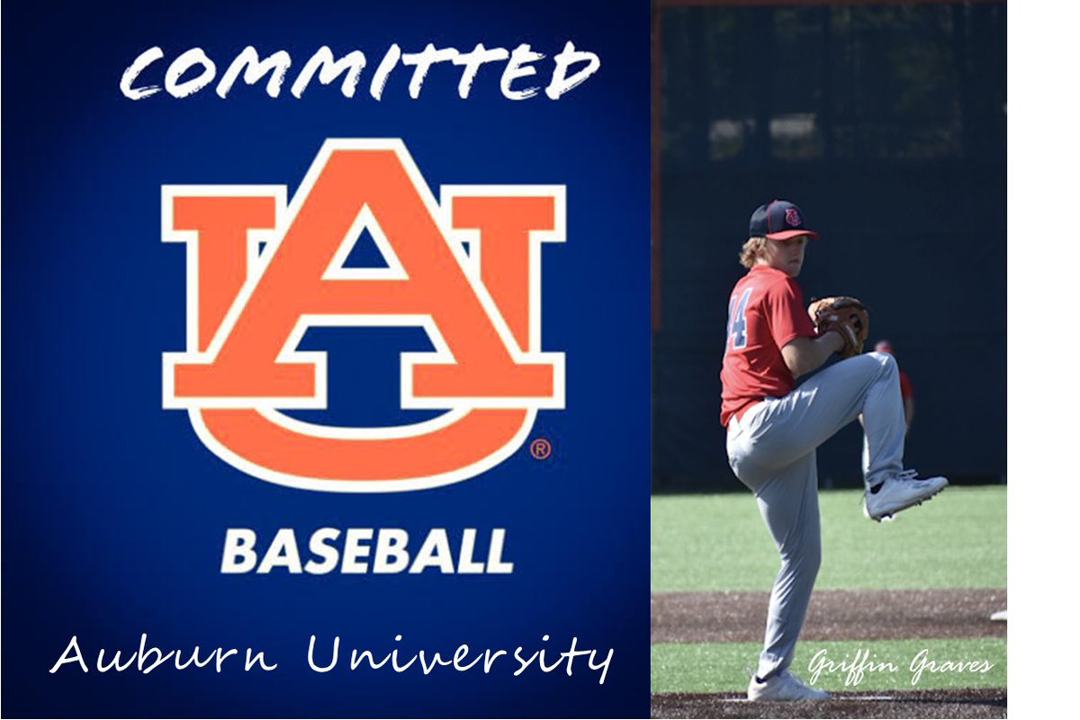 I am very blessed and excited to announce that I am committing to play baseball at Auburn University! I want to thank my Lord and Savior for my ability to play the game I love! I want to thank all of my coaches, teammates, family, and friends who helped me along the way!