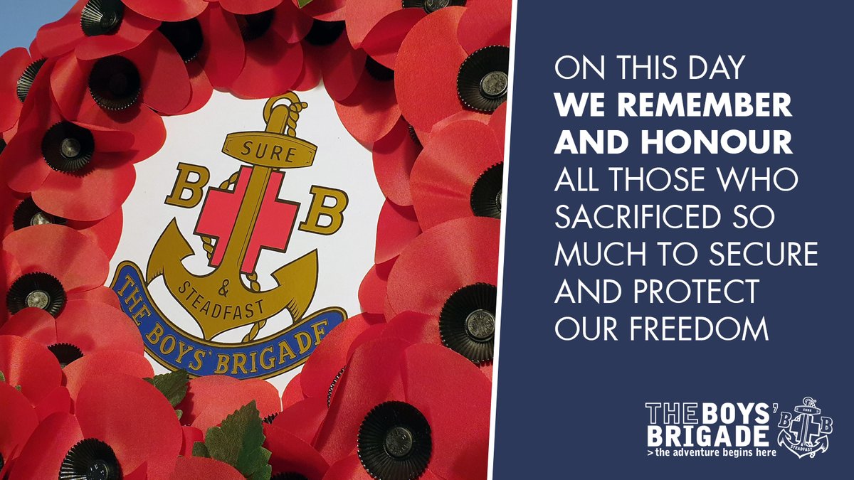 Although we might not be able to commemorate in quite the same way this year, on this #RemembranceSunday we remember and honour all those who sacrificed so much to secure and protect our freedom #WeWillRememberThem #LestWeForget #EveryPoppyCounts #BoysBrigade