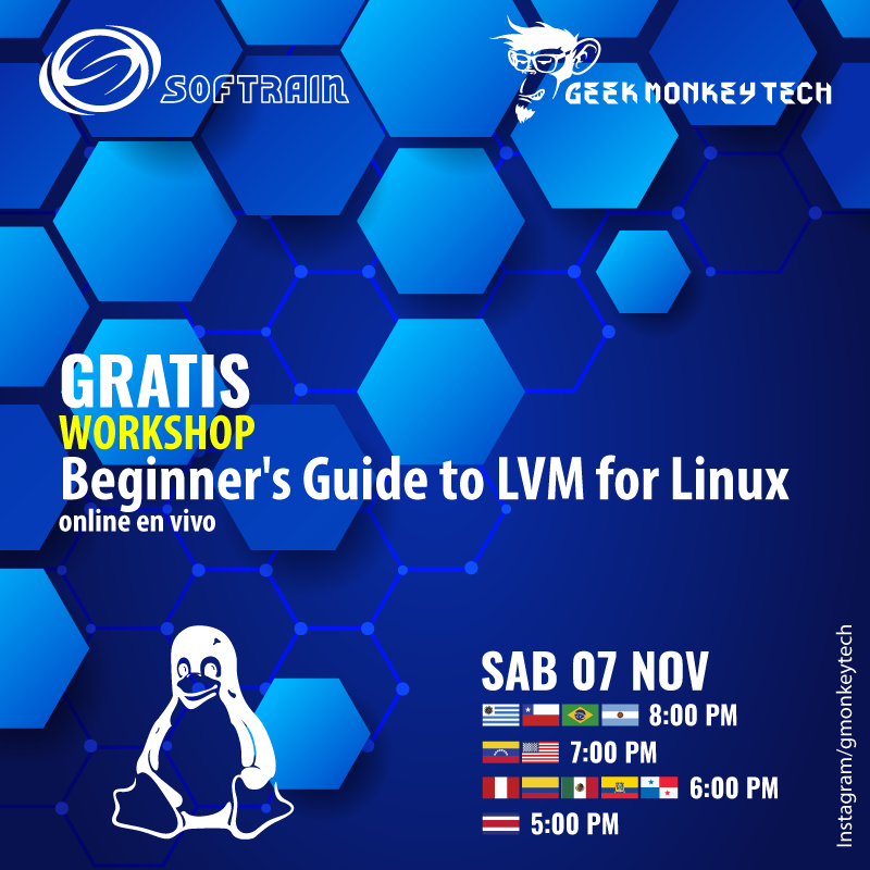 softrainve's tweet image. Iniciaremos en 50 minutos es gratis
Workshop Beginner LVM Linux es gratis
Registrate es manana 6 PM hora Peru
Link de registro👇
forms.gle/z97gqy2uVjz5rU…
Link de descarga Máquina Virtual Esta para Virtualbox y Vmware👇
drive.google.com/drive/folders/…
#centos #lvm #linuxcli #disk