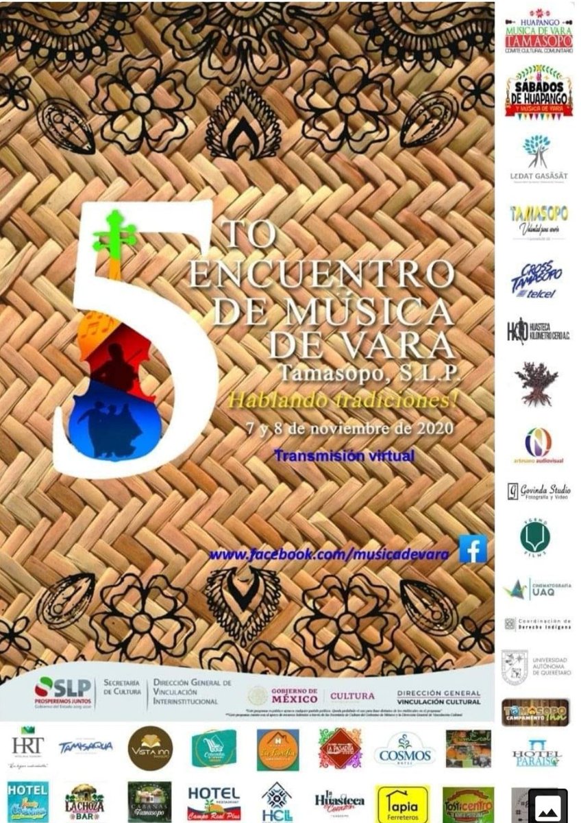 agustingc2012's tweet photo. No se pierdan el Quinto Encuentro de Música de Vara.
Desde #Tamasopo, en la #HuastecaPotosina.
#Huapango #Vara #SonArribeño #Topada https://t.co/7MFFrq3eLM