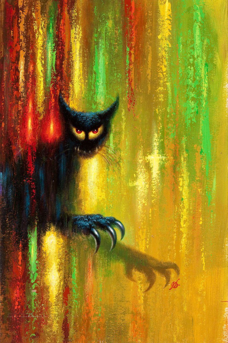 Although this Frank Kelly Freas would have also been great for Halloween. It's the 1970 cover to the 'New Worlds of Fantasy #2' anthology