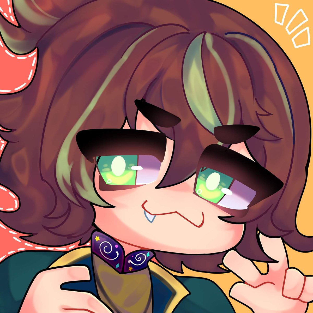 🐊 ¡Haro! Le he pedido una comisión al talentoso @_StarSleepy_ ¡y estoy súper contento con el resultado! Es un gran artista 💖

Y, bueno, un spoiler de cómo me veo 👀 ¡espero no tardar mucho para mi debut! 

#VTuber #VTuberES #VTuberLAT #VTuberProm