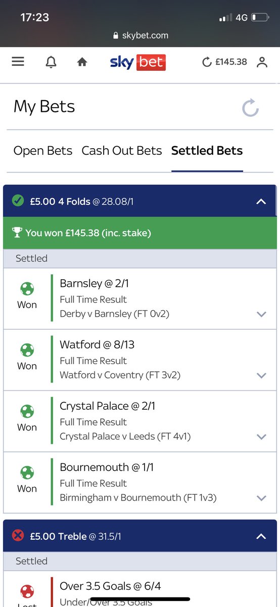 JamesSmithGolf's tweet photo. @FootyAccums Not a bad 28/1 4 fold... https://t.co/wXfmpX9kAg