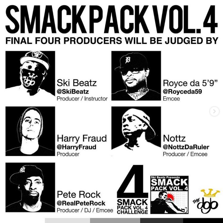 pickalive's tweet photo. LIVE NOW‼️🚨 (link at https://t.co/19Y7cvyS6P) Tune in to the #SmackPackvol4challenge judged by @Skibeatz @Royceda59 @HarryFraud @NottzRaw @PeteRock 🛒 #smackpackvol4challenge #skibeatz #royceda59 #harryfraud #nottz #peterock #soulbrothernumberone #musicproducer https://t.co/GUZbz5fcUe