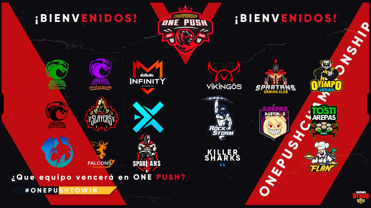 ¡Bienvenidos a OnePushExpress! 

Definidos los equipos que estarán disputando el cuadro de nuestro torneo express, vemos grandes equipos, un gran nivel y un único campeón 🏆. 

¿Qué equipo vencerá en One Push? Falta poco....

#OnePusToWin 🥊⭐️