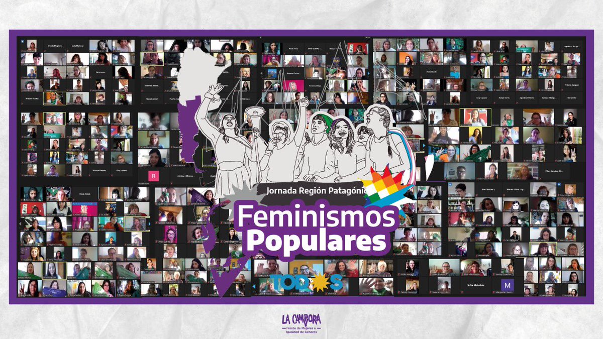 mujeres_lc's tweet photo. Hoy participamos de las Jornadas Feminismo Popular del @frentetodos junto a 1500 compañeres de la región Patagonia 💜.

Unidas y organizadas, las 220 organizaciones de las provincias patagónicas seguimos construyendo #FeminismoPopular ✌🏽🔥 https://t.co/h2eYL2CVof