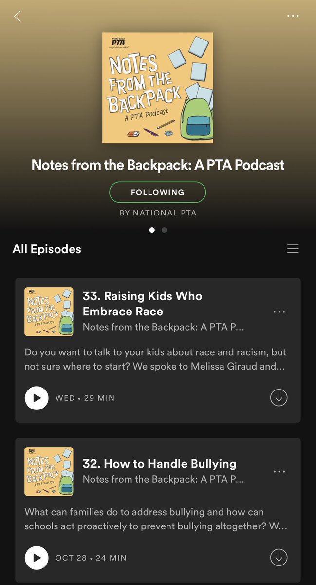 MoniqueWatford's tweet image. Just discovered this Podcast. #lifelonglearning @NationalPTA #notesfromthebackpack