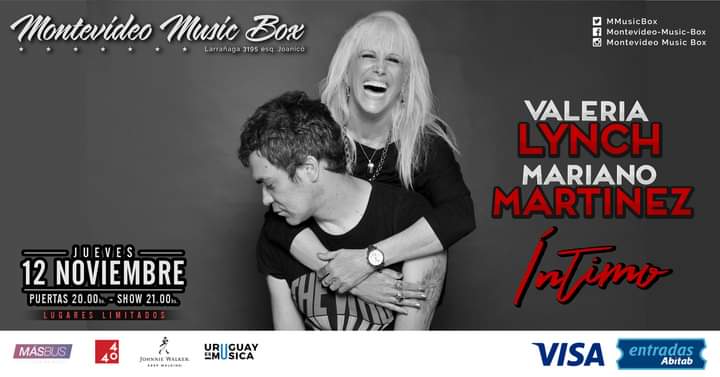 No se pierdan este show maravilloso
El 12 de Noviembre En Montevideo Music Box !!! Sera una noche magica e inolviable !!! Falta poco 🤩🤩