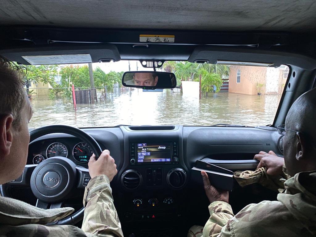 martynroper's tweet photo. All clear on Grand Cayman, not yet on Sister Islands. I thank all emergency responders for great work on GC in tough conditions. DG, NEOC, CUC, Water Authority, NRA, RCIPS, Fire Service, HMCI and all who supported. Good to see #Regiment play a key role too. #caymanstrong https://t.co/jIrrRnbOEy