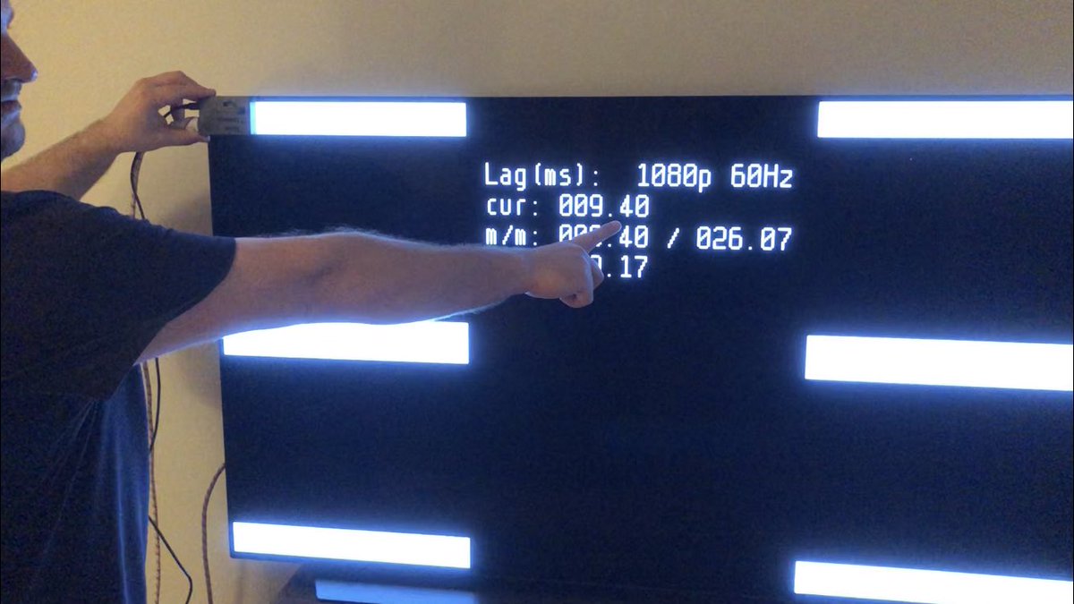 RetroRGB's tweet photo. My friend just got a new TV.
Step 1: Turn off ALL weird processing.
Step 2: LAG TEST
Step 3: Then plug everything else in and mount it to the wall.
#timesleuth
#nerdfriends
#lgoledtv
#lgoled https://t.co/6hwwgo2ciH