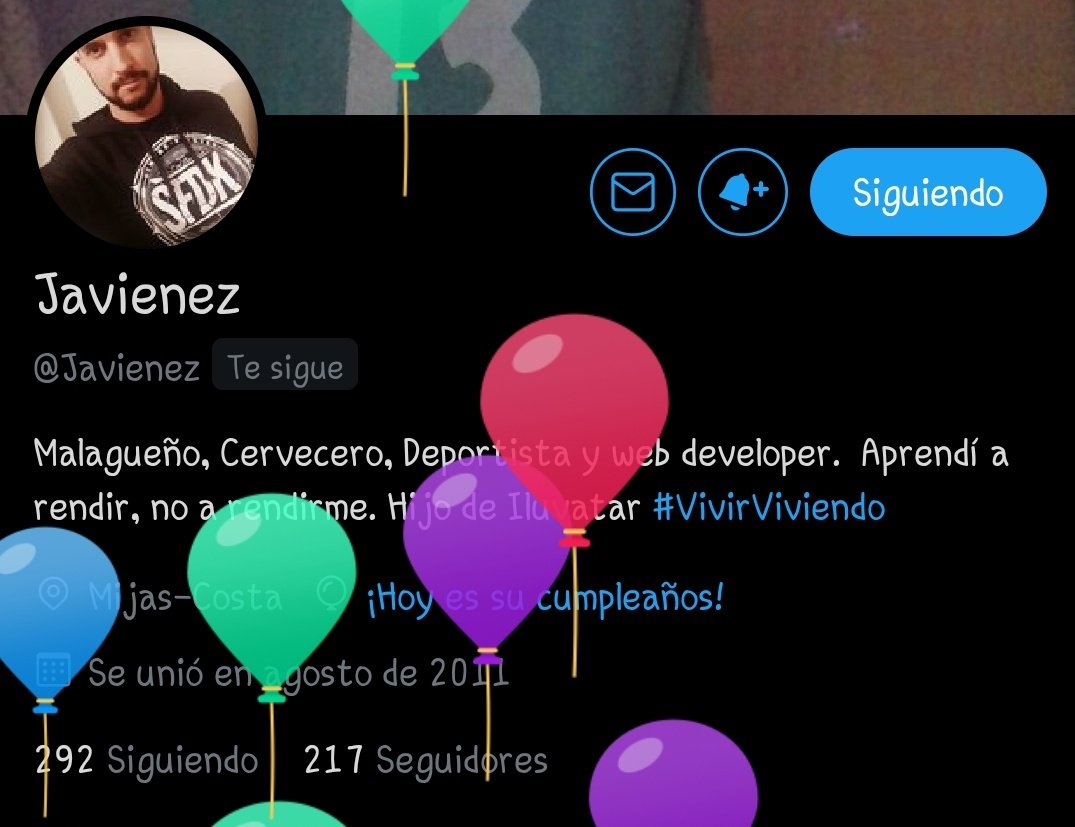 Lollipop23q's tweet photo. Eh eh! Que @Javienez tiene globitos en su perfil!
Todo el mundo a petarle las notificaciones!
#HappyBDayBoy! https://t.co/3lVF5RxQsT