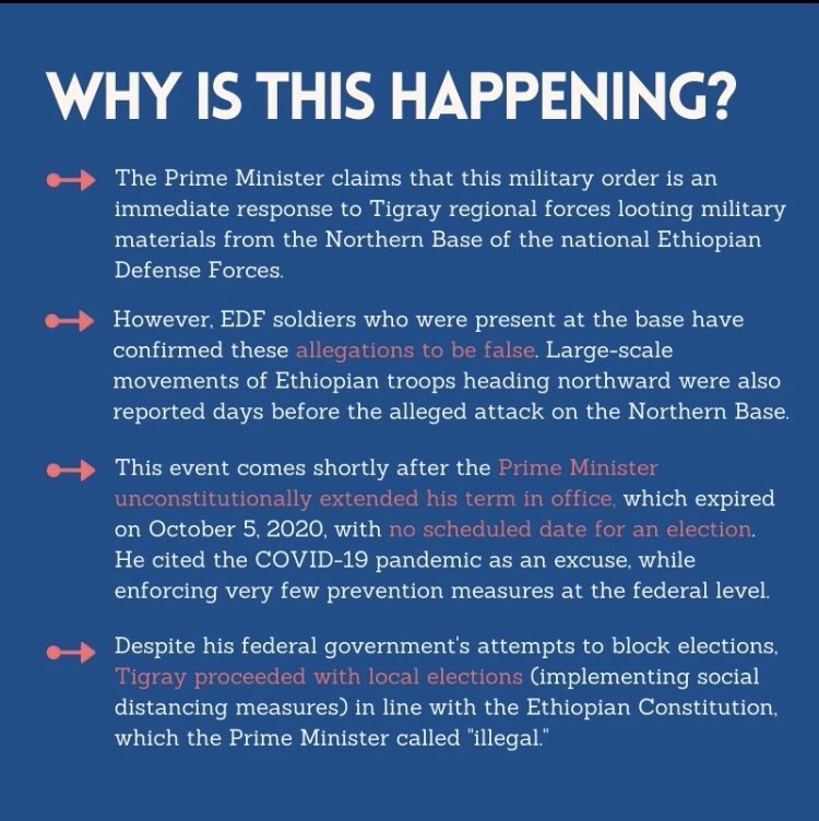 TegaruPN's tweet photo. With the war that is currently being waged against the ppl of #Tigray, it is essential that we be the voice for our voiceless Tigrayan brothers and sisters. This thread provides a summary of what’s going on, the events that led up to this &amp; what we can do to make a difference! https://t.co/bC0fIZujQh