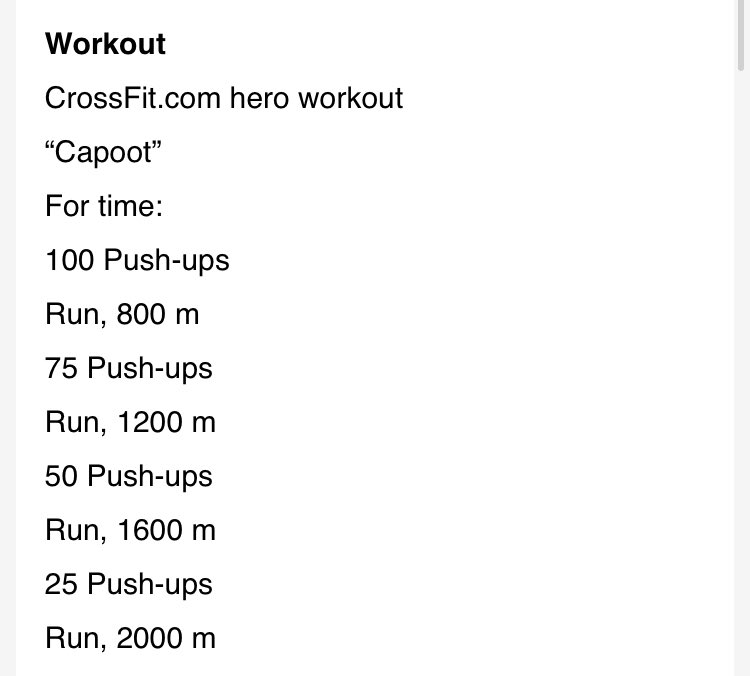CampbellMyers_'s tweet photo. shelby’s aunt’s evaluation of the workout i did today. i think we are on the same page. #crossfit #capoot #herowod https://t.co/Lm2tUut6lt