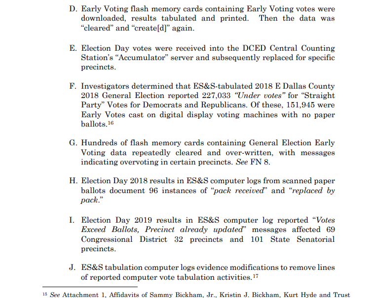 Documented Election Computer Logs Detail Extensive Anomalies and Skewed Results Raising Serious Questions of Vote Manipulation in Dallas County 2018 General Election. Also, they obstructed Poll Watchers, and Engaged in Suspicious Conduct. Sound familiar?Read here: