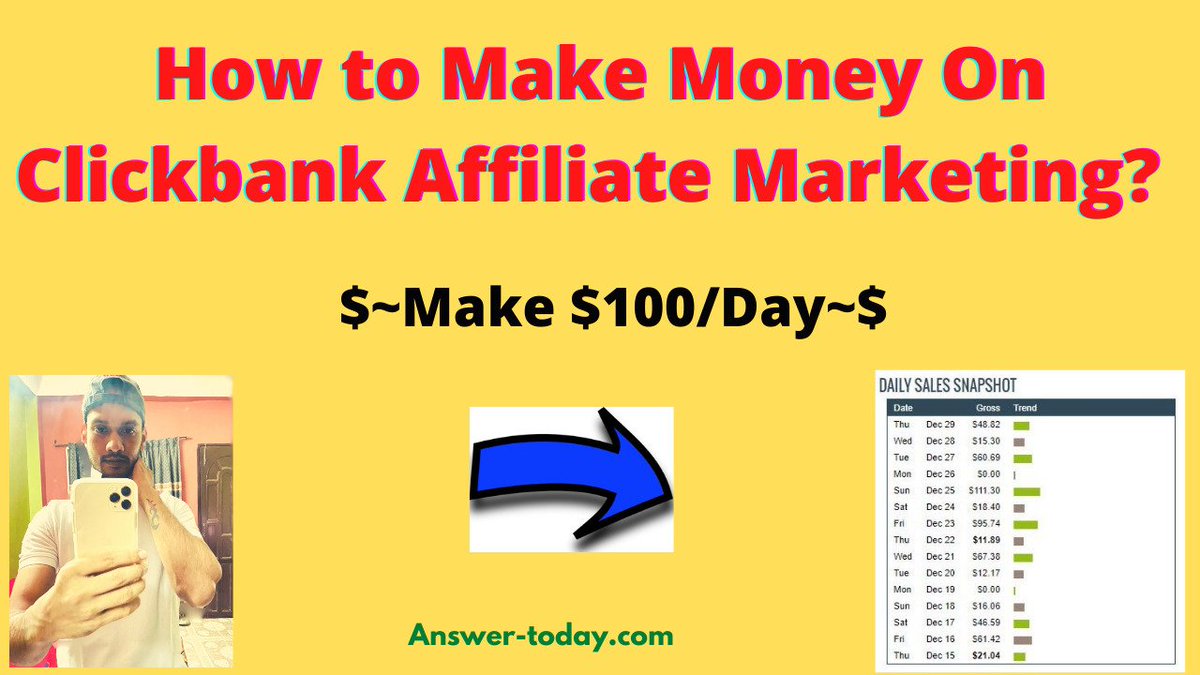 Networking_Raju's tweet photo. How to Make Money On Clickbank Affiliate Marketing?
👉 Get Step by Step Details Here: https://t.co/WAhE5BB1u5
#clickbank #clickbanknetwork #clickbankaffiliatemarketing #clickbanktutorial #makemoneyonline #howtomakemoneyonline
#affiliatemarketing #workfromhome #paypalmoney https://t.co/9GlgVbuqhU