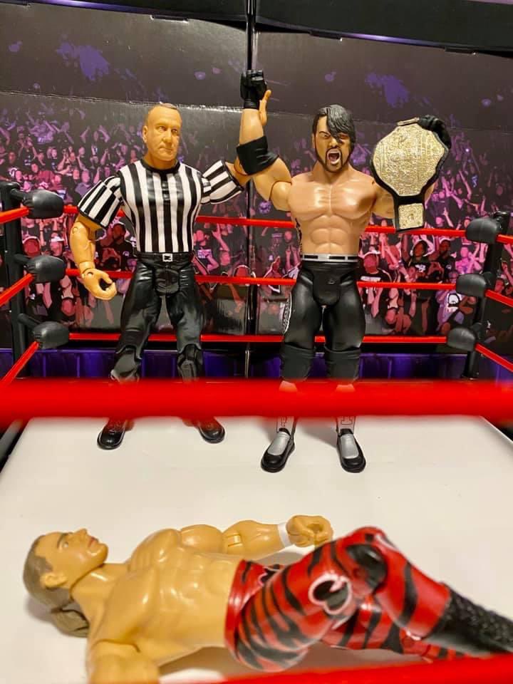thefwfnetwork's tweet photo. Who would’ve thought that this @figurestoycompany AJ Styles would start so much cheating, and collusion? Brian, why did you have to draft him? 
@myers_wrestling @themattcardona @smartmarksterling @majorwfpod #FWF #ruthlessaggression https://t.co/GlZW2okkI7