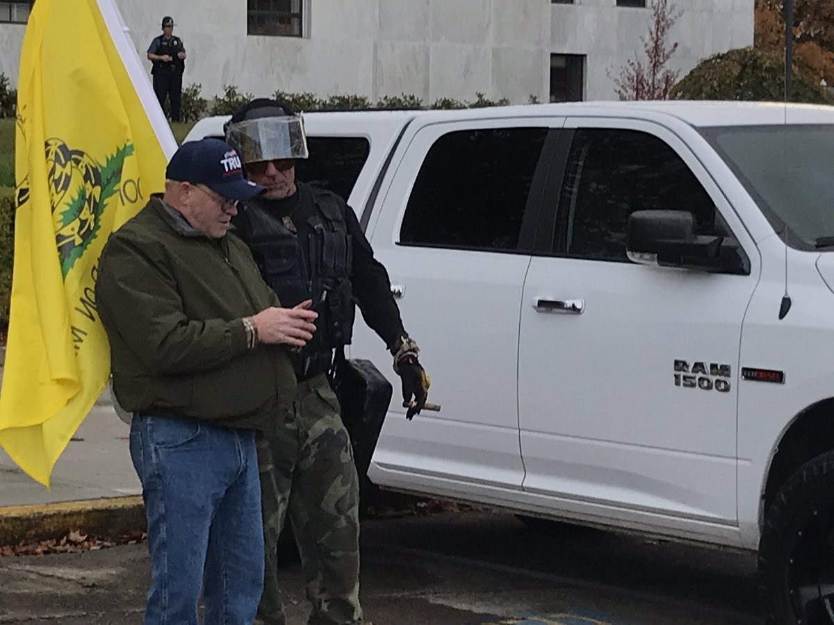 Protest has reached cigar phase.Stop the steal attendees believe counter protesters are massing at park, but have also acknowledged two false alarms so far